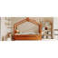 Lit simple en bois avec lit gigogne simple, noyer