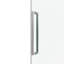 Porte de douche 48X79 fixe et coulissante avec verre trempé transparent et quincaillerie en nickel brossé, durable et élégante pour les salles de bain modernes