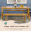 4 - Person Acacia Patio Dining Set with Rectangular Table