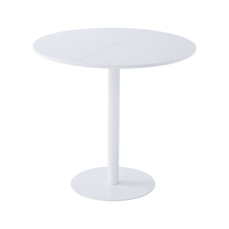 80Cm Round Dining Table,, White