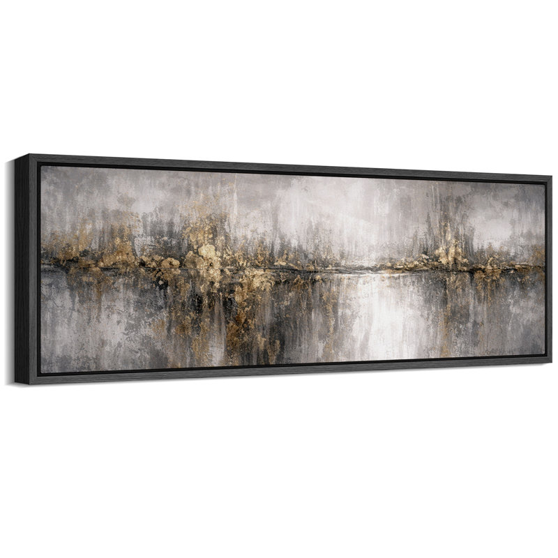 Œuvre d'art abstrait abstrait et neutre, art moderne de chambre à coucher, impression sur toile encadrée, Cadre noir