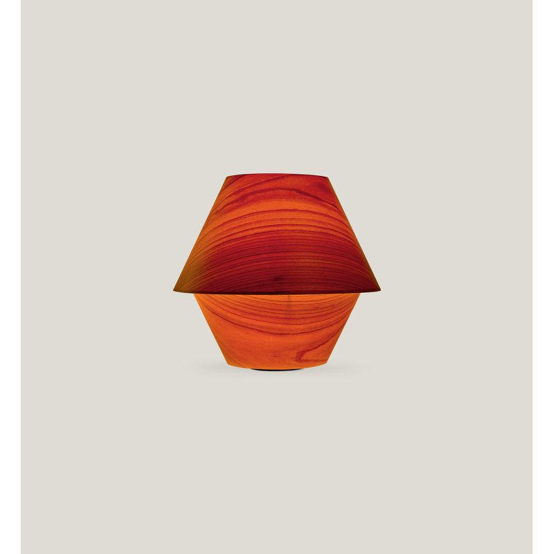 Hotel Simple Table Lamp, 13.6" Dia., Natural Cherry, Dimmable