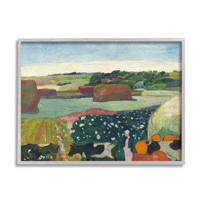 " Haystacks in Brittany Gauguin Classic " by Paul Gauguin Acrylic Painting