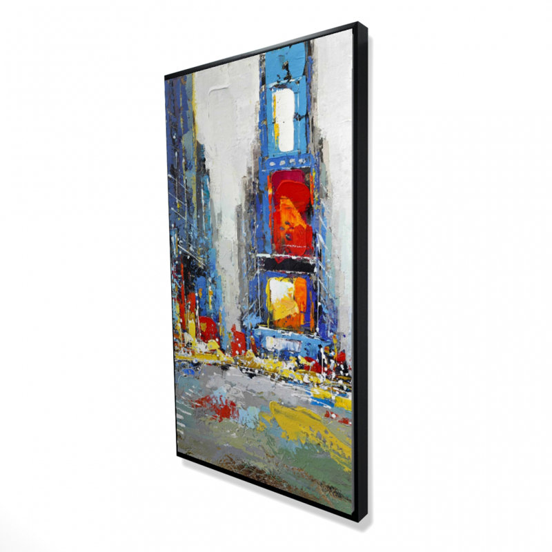 Abstract and colorful buildings - 24"x48" Framed canvas