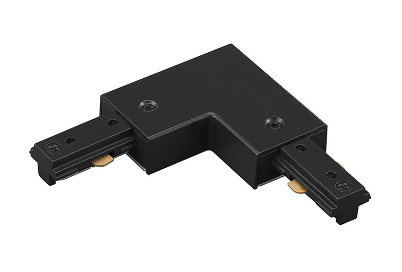 Wire Left L Connector, Lightolier Series, Black