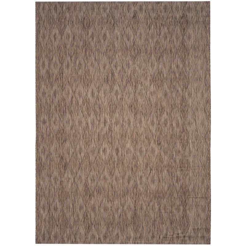 Tapis d'intérieur / extérieur à motif géométrique Courtyard Performance, Rectangle 2 pi 7 po x 5 pi