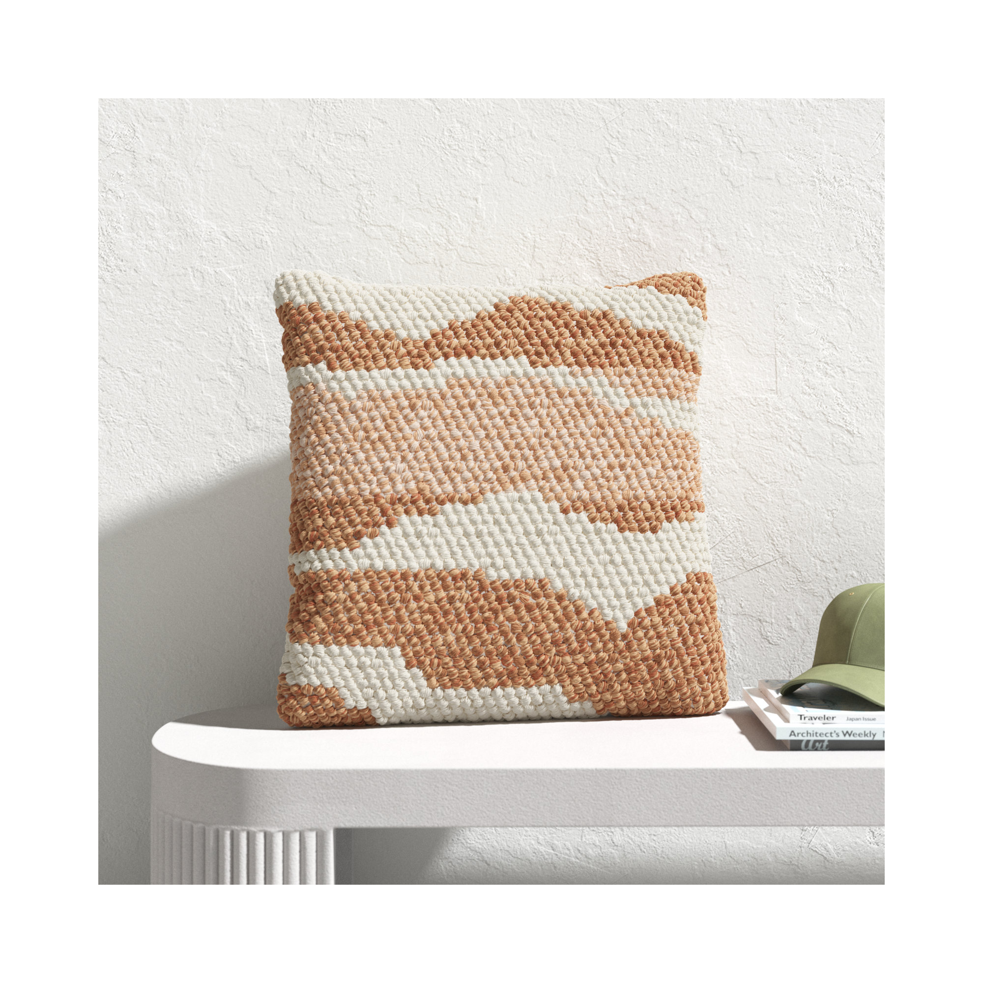 Erica Textured Indoor/Outdoor Throw Pillow, Polyfill