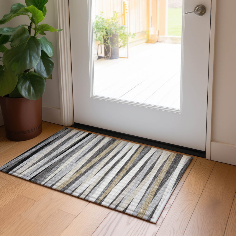  Machine Washable Indoor/Outdoor Chantille ACN997 Gray Area Rug, Rectangle 1'8" x 2'6"