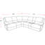 Canapé modulaire inclinable électrique 6 pièces Pulchia-91377156