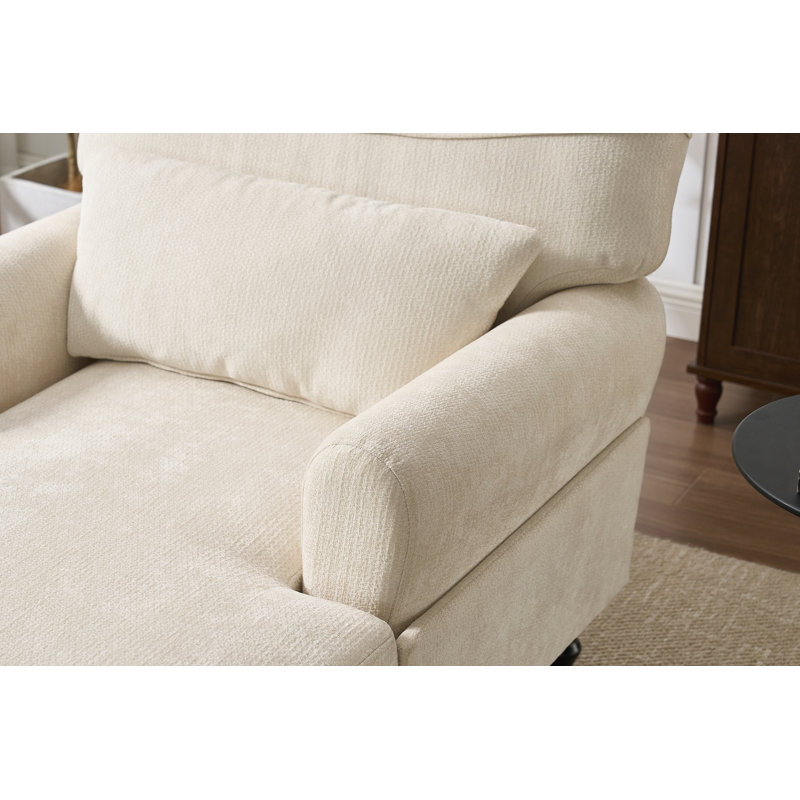 Canapé inclinable de loisir d'intérieur rembourré, Blanc