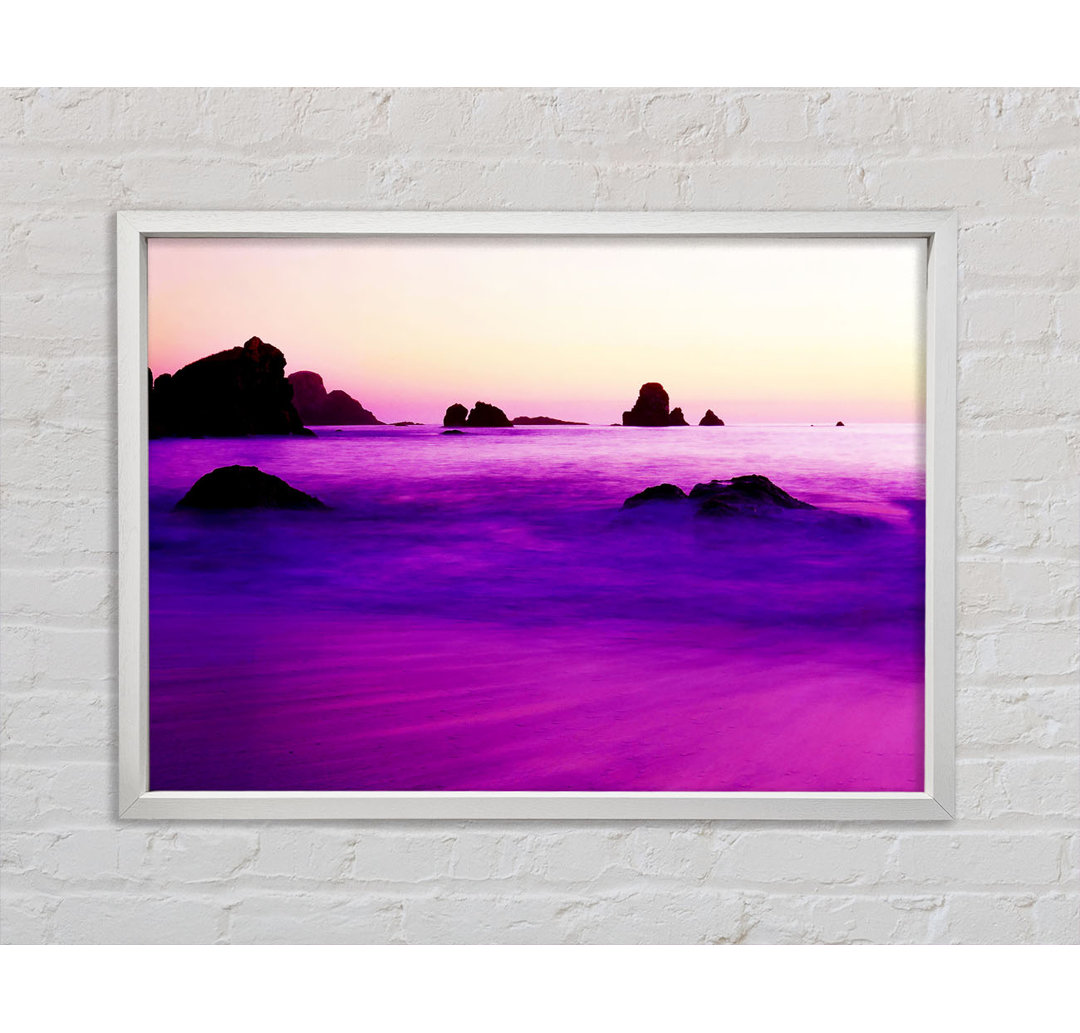 Gerahmtes Leinwandbild Purple Mist Of The Ocean