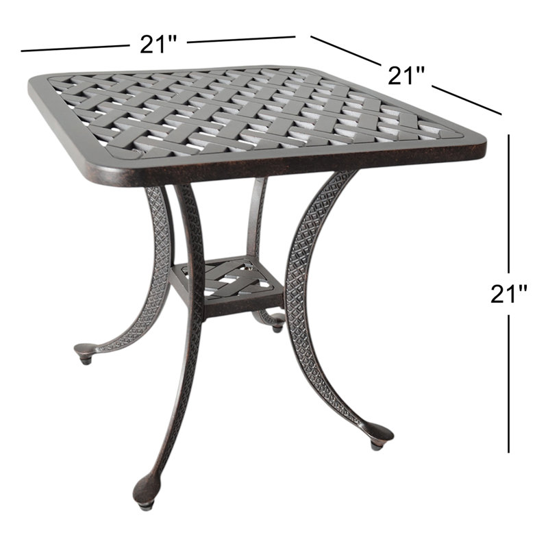 Nola Square Outdoor Side Table , 21 " W 21 " D