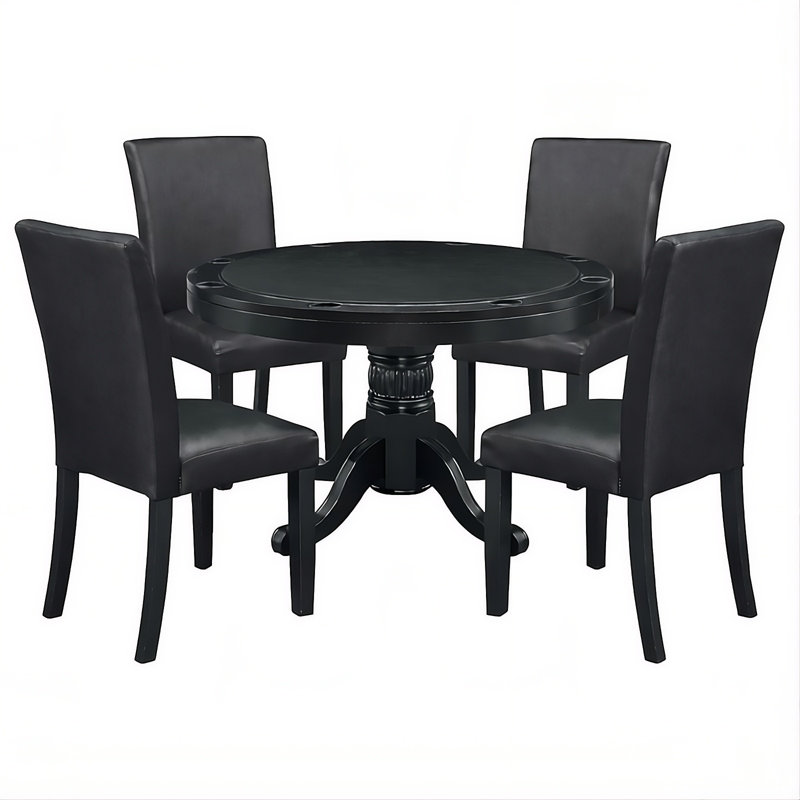 48" Game Table And 4 Dinning Chairs