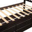 Lit plateforme simple en bois massif avec 6 tiroirs-346257585