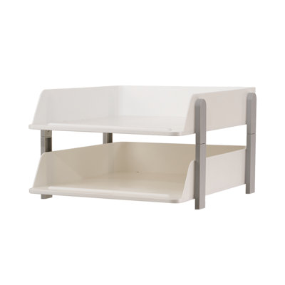 Stackable 2-Tier Desktop File Organizer