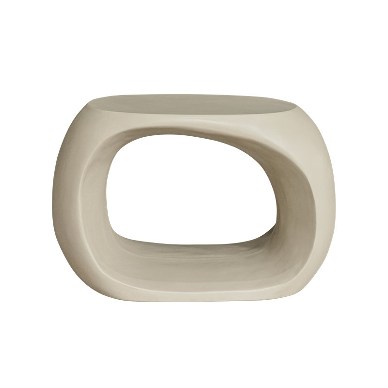 Tabouret de bar d'extérieur sans dossier 18 po Trae, Crème, crème