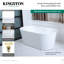 Baignoire autoportante ovale en acrylique à double extrémité 67 "avec drain Kingston Eden-104561666