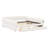King Size Upholstered Platform Bed with USB Charging & 2 Storage Drawers, Modern Bedroom Furniture, White-280040316