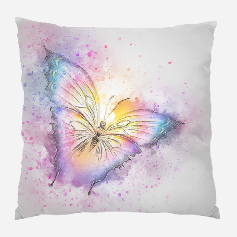 Dietrick Solid Colour Reversible Throw Pillow, Microsuede, Indoor