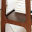 Table d'appoint rétro ardoise rétro brun rougeâtre avec tablette de rangement, petite table de bout pour le salon, petits espaces, maison de ferme, table de chevet mince