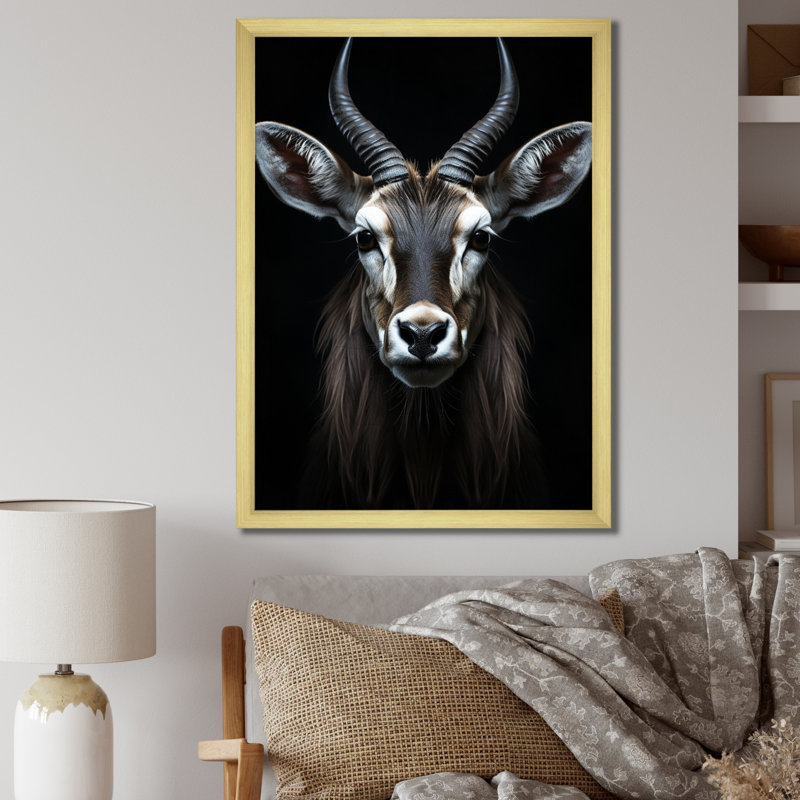 Antilope Keionna, photo II - impression, H 20 po x l 12 po x P 1 po, Cadre doré simple