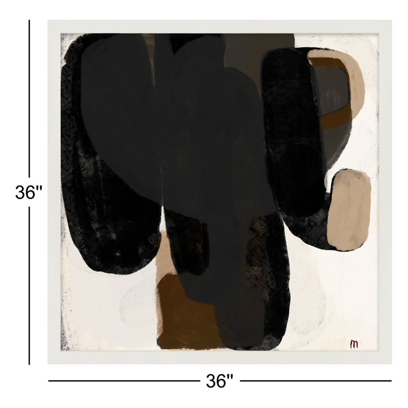 Abstract #2 Print by StudioM, 36" H x 36" W x 1.25" D, White