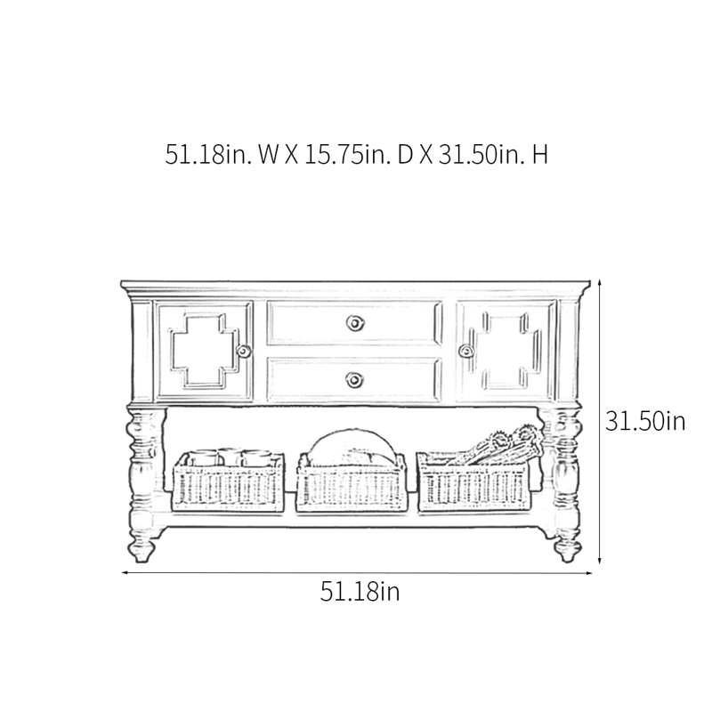 Console Retro Minimalist, Blanc