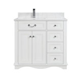 36" Solid Wood Sink Vanity  With 1' Artificial Stone Top