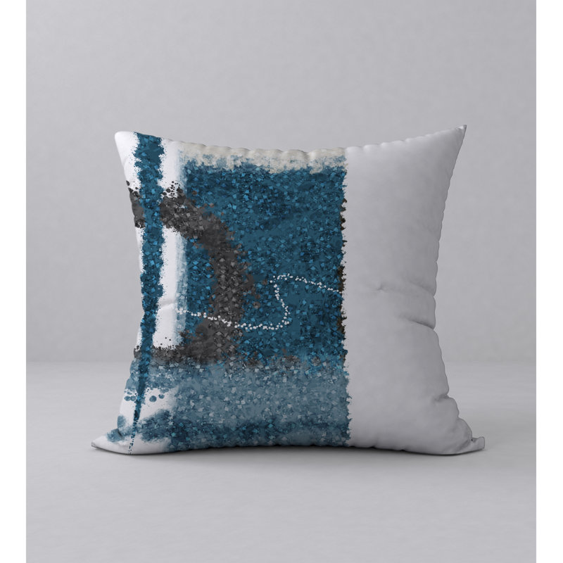 Abstract Reversible Throw Pillow, 18" x 18"