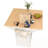 Kitchen Island With 2 Drop Leaf, Power Outlet, Spice & Towel Rack And 3 Drawers