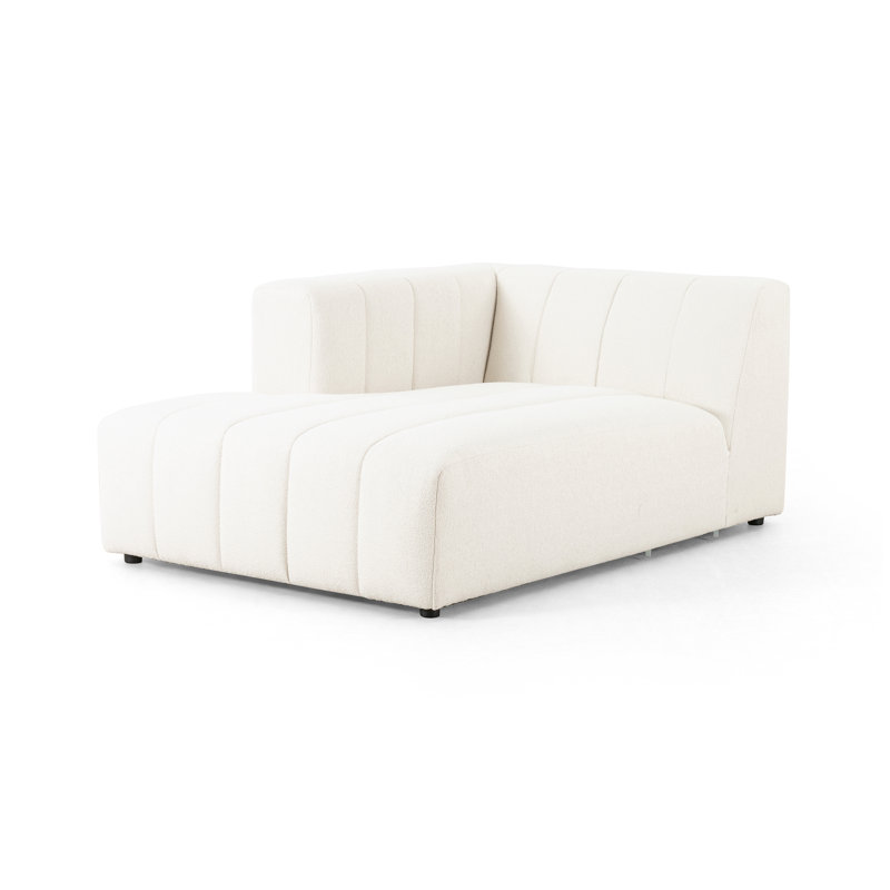 Channeled Laf Chaise Piece, Left Hand Facing, Fayette Cloud