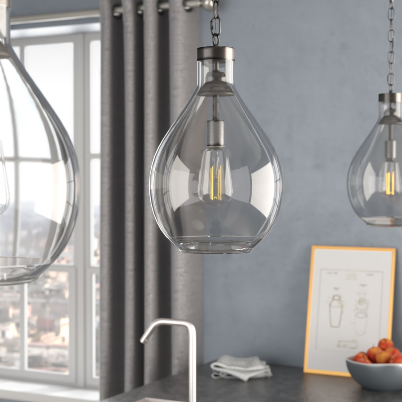 1 - Light Single Pendant, Medium