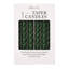 Bougies coniques torsadées laquées - Lot de 6 - Vert sapin-666631798