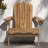 Folding Adirondack Chair for Outdoor Use with Slatted Back and Wide Armrests, Foldable Design