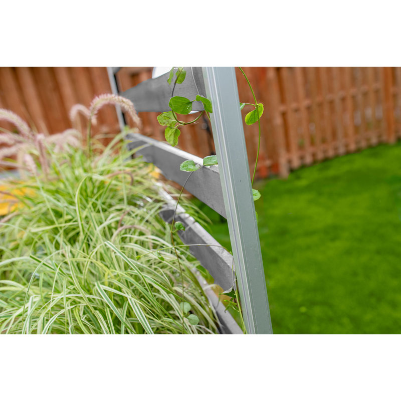 Urbana Planter Box with Trellis, 66" H x 59" W x 16" D, Grey