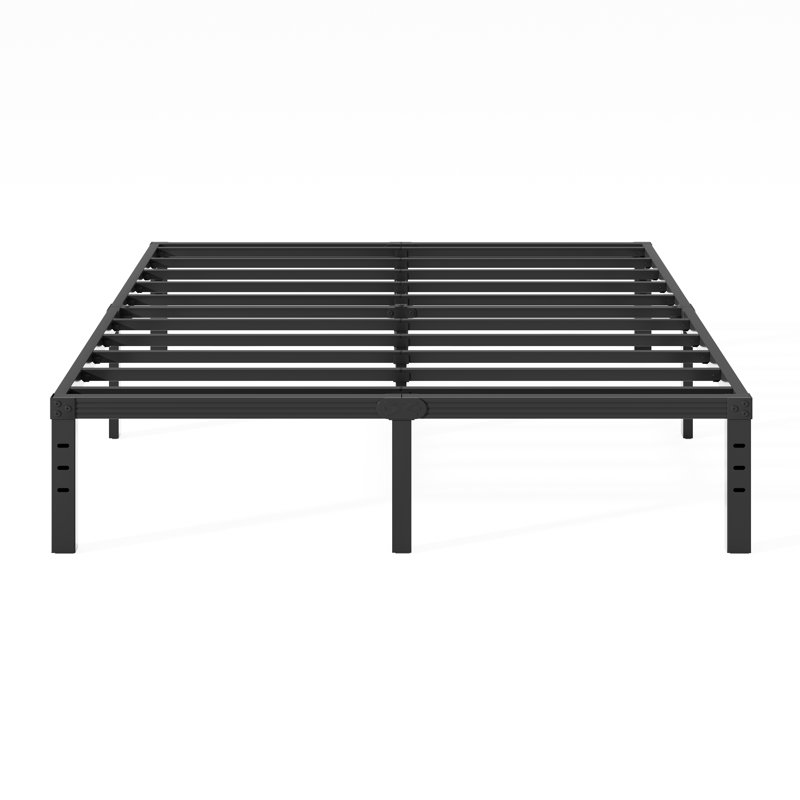 18" High Metal Platform Bed Frame, Heavy Duty Steel Slat Support, No Box Spring Needed, Noise-Free, Easy Assembly, Under Bed Storage