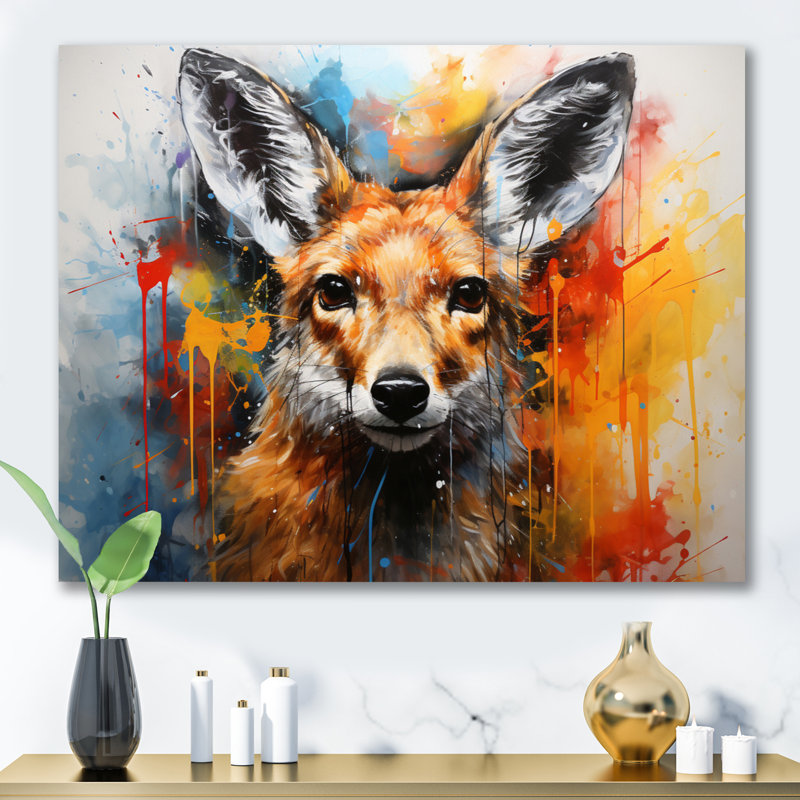 Kangaroo Bound Collage - Imprimé, H 34 po x l 44 po x P 1,5 po, Toile tendue