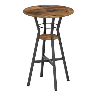 2-Tier Round High Top Table, Pub Table, Home Bar Counter Height Tables, Bistro Tables, For Kitchen, Living Room, Meeting Room, Pub