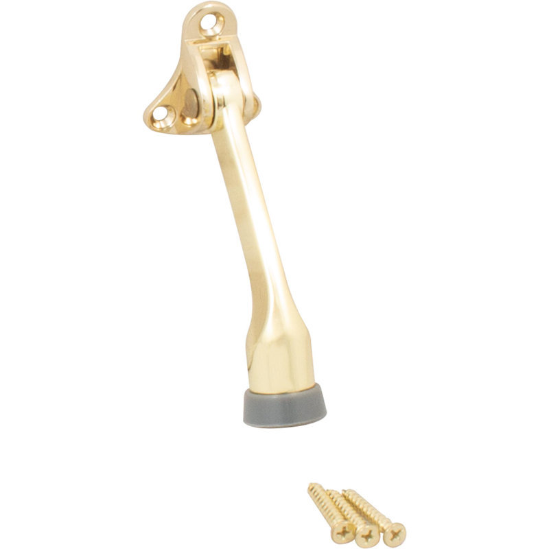 Butoir de porte 4 po, Laiton poli
