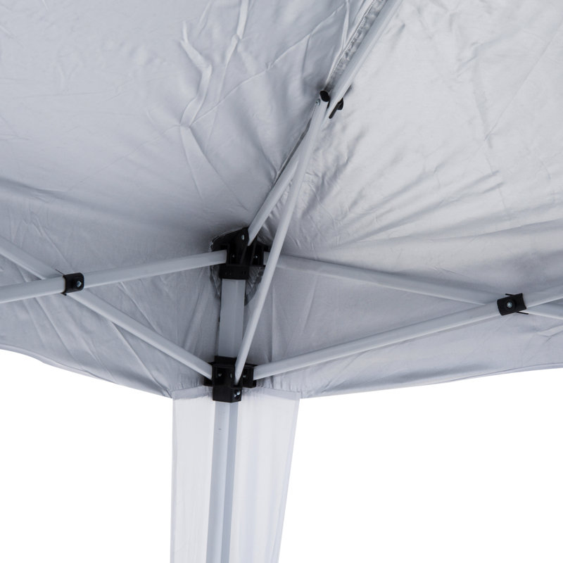Tente d'extérieur pliable avec auvent 8 'x 8' avec sac, blanc