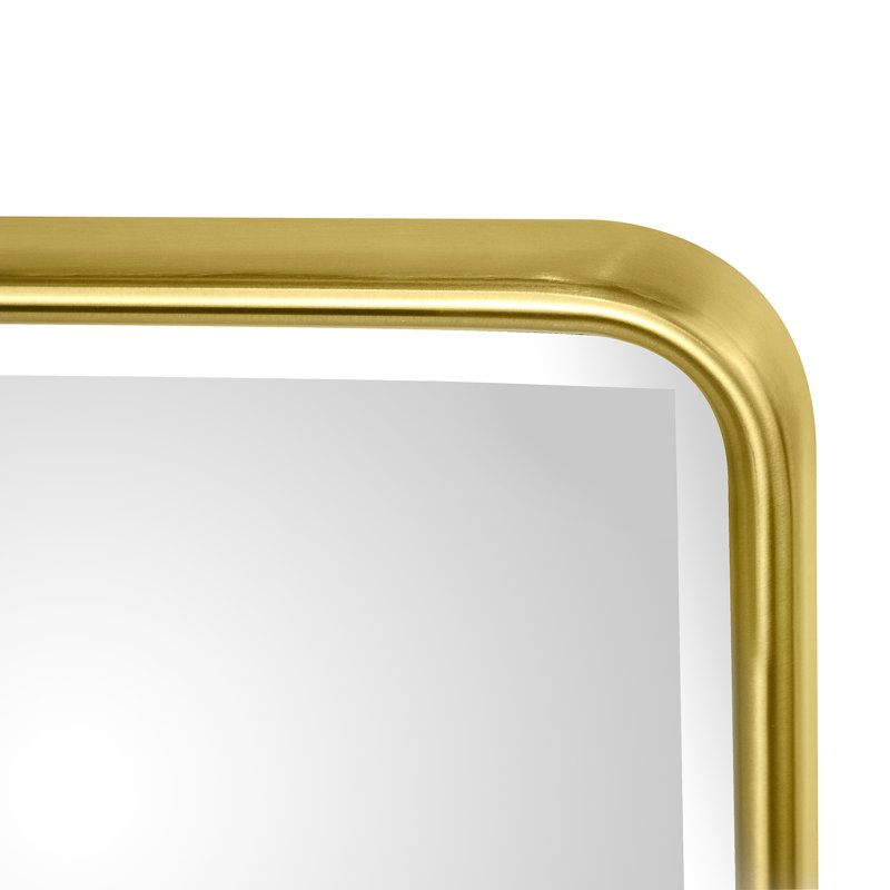 Miroir pivotant biseauté, Or brossé, 23 po x 35 po