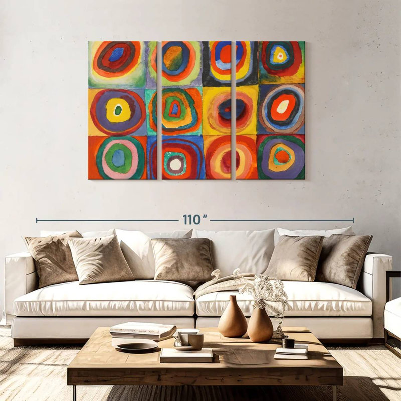 Avery Color Study Squares Concentric Circles, 48" H x 74" W