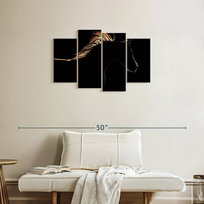 Silhouette de cheval Brampt, H 22 po x l 36 po