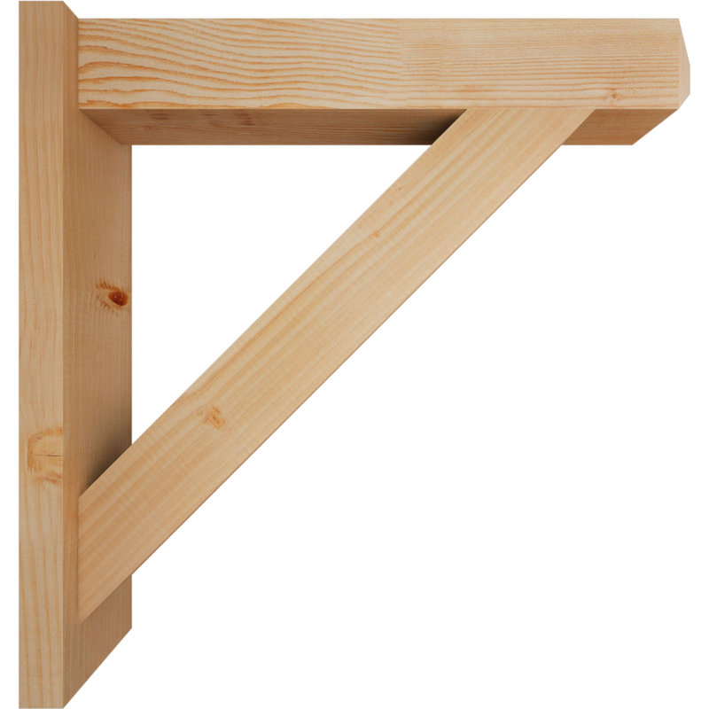 Artisan traditionnel en bois rustique, Sapin Douglas de 5 1/2 po (lisse), P 26 po x H 26 po
