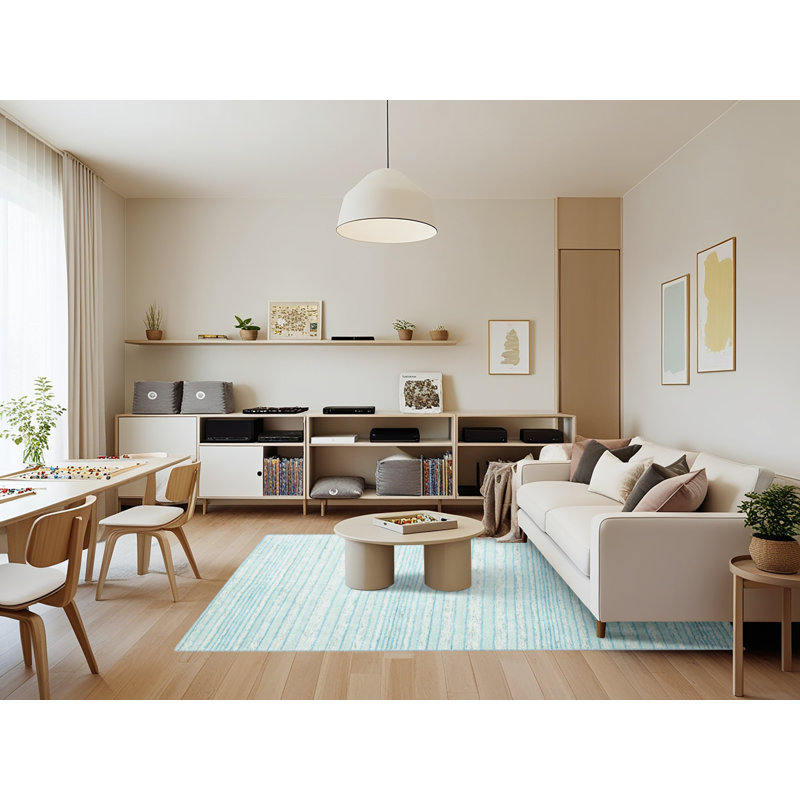 Tapis bleu Palmateer, Rectangle 7 pi x 9 pi