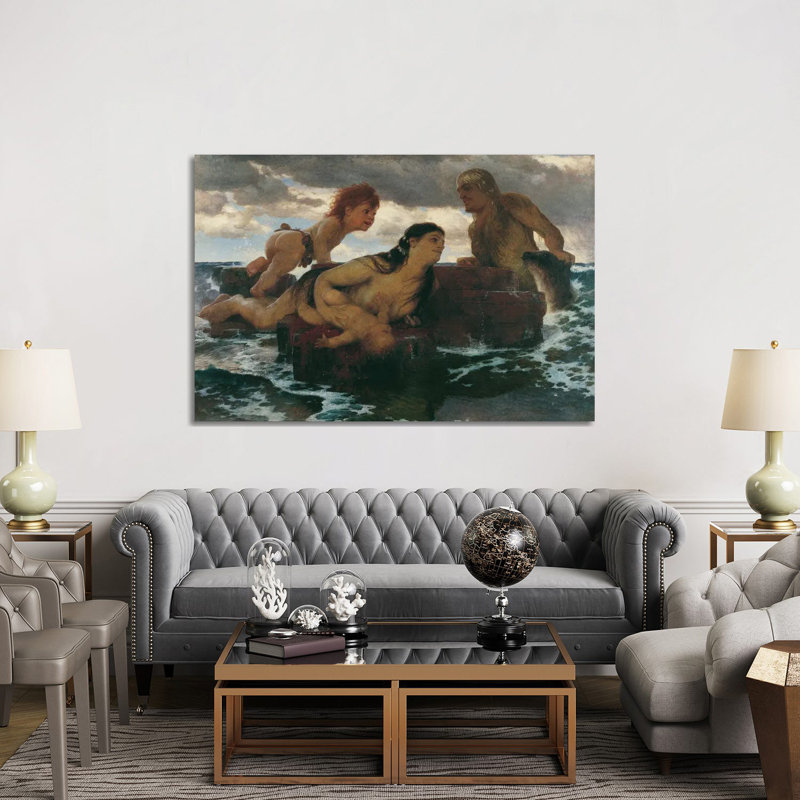 Idylle marine - ABQ80, H 40 po x l 60 po, Toile tendue, Ne s’applique pas