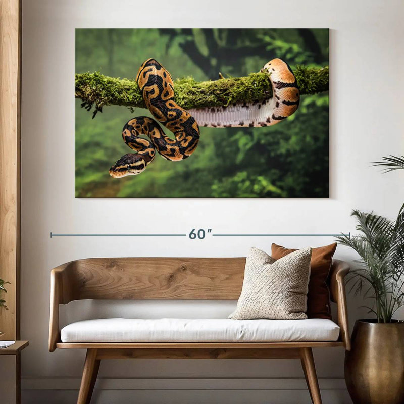 Python On Branch, 34" H x 51" W