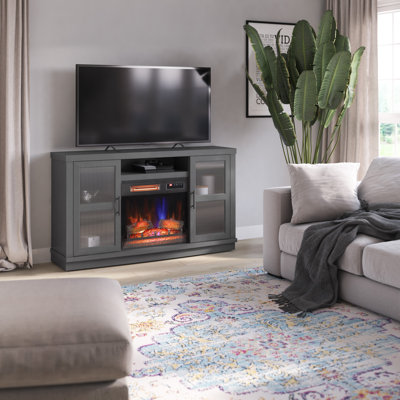 Console de divertissement électrique pour téléviseur de 60 pouces duraflame®, gris antique