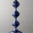 Cheryll Metal Side Table With Ocean Marble-Pattern Top And Hammered Base