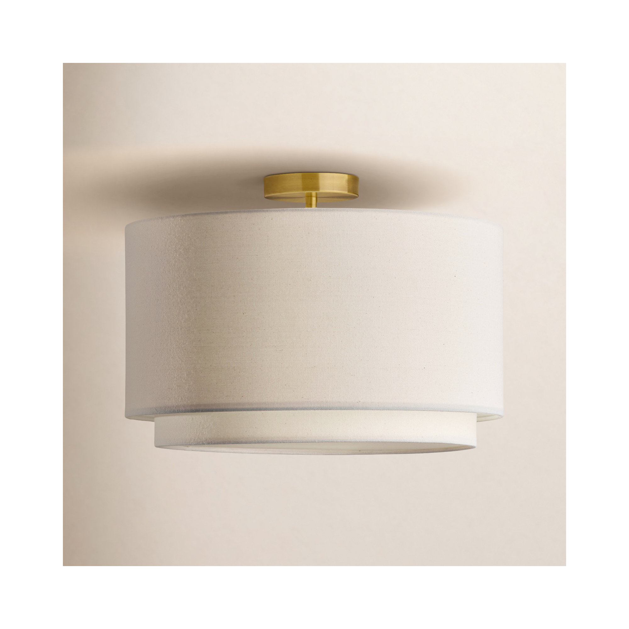 Finley Single Light Poly-Blend Semi Flush Mount